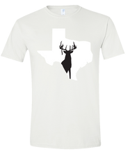 Load image into Gallery viewer, Short Sleeve T-Shirt Texas White Whitetail Deer Vibrant Design High Quality Tight Knit Ring Spun Low Maintenance Cotton Printed With The Newest Available Color Transfer Technology