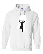 Load image into Gallery viewer, Pullover Hooded Sweatshirt Mississippi White Whitetail Deer Vibrant Design High Quality Tight Knit Ring Spun Low Maintenance Cotton Printed With The Newest Available Color Transfer Technology