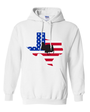 Load image into Gallery viewer, Pullover Hooded Sweatshirt Texas White Turkey Vibrant Design High Quality Tight Knit Ring Spun Low Maintenance Cotton Printed With The Newest Available Color Transfer Technology