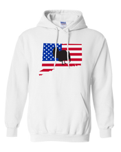 Load image into Gallery viewer, Pullover Hooded Sweatshirt Connecticut White Turkey Vibrant Design High Quality Tight Knit Ring Spun Low Maintenance Cotton Printed With The Newest Available Color Transfer Technology