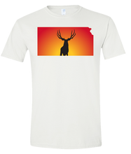 Load image into Gallery viewer, Short Sleeve T-Shirt Kansas White Mule Deer Vibrant Design High Quality Tight Knit Ring Spun Low Maintenance Cotton Printed With The Newest Available Color Transfer Technology