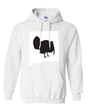 Load image into Gallery viewer, Pullover Hooded Sweatshirt New Mexico White Turkey Vibrant Design High Quality Tight Knit Ring Spun Low Maintenance Cotton Printed With The Newest Available Color Transfer Technology