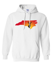 Load image into Gallery viewer, Pullover Hooded Sweatshirt North Carolina White Whitetail Deer Vibrant Design High Quality Tight Knit Ring Spun Low Maintenance Cotton Printed With The Newest Available Color Transfer Technology