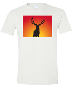 Short Sleeve T-Shirt Colorado White Mule Deer Vibrant Design High Quality Tight Knit Ring Spun Low Maintenance Cotton Printed With The Newest Available Color Transfer Technology
