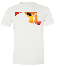 Load image into Gallery viewer, Short Sleeve T-Shirt Maryland White Turkey Vibrant Design High Quality Tight Knit Ring Spun Low Maintenance Cotton Printed With The Newest Available Color Transfer Technology