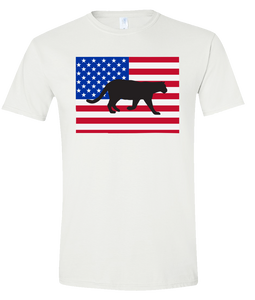 Short Sleeve T-Shirt Colorado White Mountain Lion Vibrant Design High Quality Tight Knit Ring Spun Low Maintenance Cotton Printed With The Newest Available Color Transfer Technology
