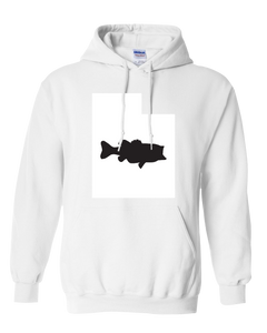 Pullover Hooded Sweatshirt Utah White Large Mouth Bass Vibrant Design High Quality Tight Knit Ring Spun Low Maintenance Cotton Printed With The Newest Available Color Transfer Technology