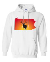 Load image into Gallery viewer, Pullover Hooded Sweatshirt Pennsylvania White Elk Vibrant Design High Quality Tight Knit Ring Spun Low Maintenance Cotton Printed With The Newest Available Color Transfer Technology