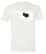 Load image into Gallery viewer, Short Sleeve T-Shirt Oklahoma White Turkey Vibrant Design High Quality Tight Knit Ring Spun Low Maintenance Cotton Printed With The Newest Available Color Transfer Technology