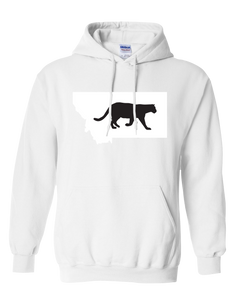 Pullover Hooded Sweatshirt Montana White Mountain Lion Vibrant Design High Quality Tight Knit Ring Spun Low Maintenance Cotton Printed With The Newest Available Color Transfer Technology