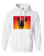 Load image into Gallery viewer, Pullover Hooded Sweatshirt Colorado White Moose Vibrant Design High Quality Tight Knit Ring Spun Low Maintenance Cotton Printed With The Newest Available Color Transfer Technology