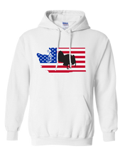 Load image into Gallery viewer, Pullover Hooded Sweatshirt Washington White Turkey Vibrant Design High Quality Tight Knit Ring Spun Low Maintenance Cotton Printed With The Newest Available Color Transfer Technology