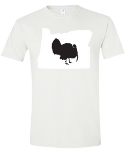 Short Sleeve T-Shirt Oregon White Turkey Vibrant Design High Quality Tight Knit Ring Spun Low Maintenance Cotton Printed With The Newest Available Color Transfer Technology