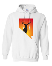 Load image into Gallery viewer, Pullover Hooded Sweatshirt Nevada White Mule Deer Vibrant Design High Quality Tight Knit Ring Spun Low Maintenance Cotton Printed With The Newest Available Color Transfer Technology