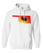 Load image into Gallery viewer, Pullover Hooded Sweatshirt Oklahoma White Turkey Vibrant Design High Quality Tight Knit Ring Spun Low Maintenance Cotton Printed With The Newest Available Color Transfer Technology