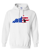 Load image into Gallery viewer, Pullover Hooded Sweatshirt Kentucky White Elk Vibrant Design High Quality Tight Knit Ring Spun Low Maintenance Cotton Printed With The Newest Available Color Transfer Technology