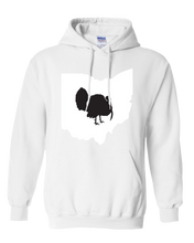 Load image into Gallery viewer, Pullover Hooded Sweatshirt Ohio White Turkey Vibrant Design High Quality Tight Knit Ring Spun Low Maintenance Cotton Printed With The Newest Available Color Transfer Technology