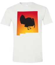 Load image into Gallery viewer, Short Sleeve T-Shirt New Mexico White Turkey Vibrant Design High Quality Tight Knit Ring Spun Low Maintenance Cotton Printed With The Newest Available Color Transfer Technology