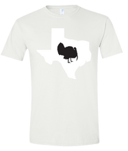 Load image into Gallery viewer, Short Sleeve T-Shirt Texas White Turkey Vibrant Design High Quality Tight Knit Ring Spun Low Maintenance Cotton Printed With The Newest Available Color Transfer Technology