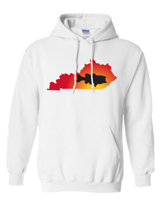 Pullover Hooded Sweatshirt Kentucky White Large Mouth Bass Vibrant Design High Quality Tight Knit Ring Spun Low Maintenance Cotton Printed With The Newest Available Color Transfer Technology