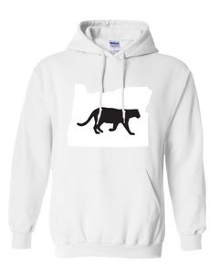 Pullover Hooded Sweatshirt Oregon White Mountain Lion Vibrant Design High Quality Tight Knit Ring Spun Low Maintenance Cotton Printed With The Newest Available Color Transfer Technology