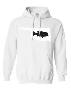 Pullover Hooded Sweatshirt Oklahoma White Large Mouth Bass Vibrant Design High Quality Tight Knit Ring Spun Low Maintenance Cotton Printed With The Newest Available Color Transfer Technology