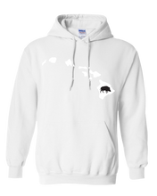 Load image into Gallery viewer, Pullover Hooded Sweatshirt Hawaii White Wild Hog Vibrant Design High Quality Tight Knit Ring Spun Low Maintenance Cotton Printed With The Newest Available Color Transfer Technology