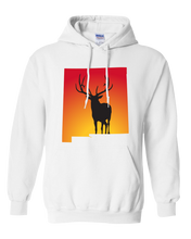 Load image into Gallery viewer, Pullover Hooded Sweatshirt New Mexico White Elk Vibrant Design High Quality Tight Knit Ring Spun Low Maintenance Cotton Printed With The Newest Available Color Transfer Technology