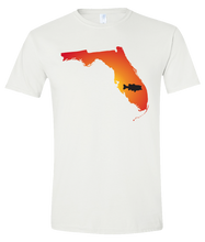 Load image into Gallery viewer, Short Sleeve T-Shirt Florida White Large Mouth Bass Vibrant Design High Quality Tight Knit Ring Spun Low Maintenance Cotton Printed With The Newest Available Color Transfer Technology