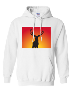Pullover Hooded Sweatshirt Colorado White Mule Deer Vibrant Design High Quality Tight Knit Ring Spun Low Maintenance Cotton Printed With The Newest Available Color Transfer Technology