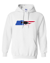 Load image into Gallery viewer, Pullover Hooded Sweatshirt Tennessee White Large Mouth Bass Vibrant Design High Quality Tight Knit Ring Spun Low Maintenance Cotton Printed With The Newest Available Color Transfer Technology
