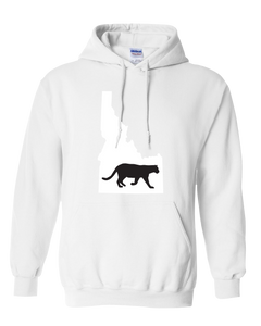Pullover Hooded Sweatshirt Idaho White Mountain Lion Vibrant Design High Quality Tight Knit Ring Spun Low Maintenance Cotton Printed With The Newest Available Color Transfer Technology