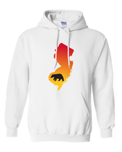 Load image into Gallery viewer, Pullover Hooded Sweatshirt New Jersey White Black Bear Vibrant Design High Quality Tight Knit Ring Spun Low Maintenance Cotton Printed With The Newest Available Color Transfer Technology