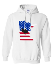 Load image into Gallery viewer, Pullover Hooded Sweatshirt Minnesota White Turkey Vibrant Design High Quality Tight Knit Ring Spun Low Maintenance Cotton Printed With The Newest Available Color Transfer Technology
