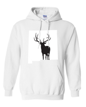Load image into Gallery viewer, Pullover Hooded Sweatshirt New Mexico White Elk Vibrant Design High Quality Tight Knit Ring Spun Low Maintenance Cotton Printed With The Newest Available Color Transfer Technology