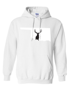 Pullover Hooded Sweatshirt Oklahoma White Mule Deer Vibrant Design High Quality Tight Knit Ring Spun Low Maintenance Cotton Printed With The Newest Available Color Transfer Technology