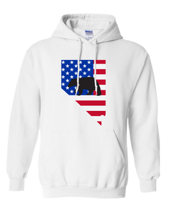 Pullover Hooded Sweatshirt Nevada White Black Bear Vibrant Design High Quality Tight Knit Ring Spun Low Maintenance Cotton Printed With The Newest Available Color Transfer Technology