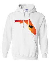 Load image into Gallery viewer, Pullover Hooded Sweatshirt Florida White Turkey Vibrant Design High Quality Tight Knit Ring Spun Low Maintenance Cotton Printed With The Newest Available Color Transfer Technology