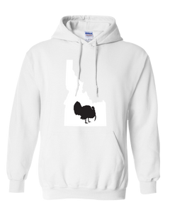 Pullover Hooded Sweatshirt Idaho White Turkey Vibrant Design High Quality Tight Knit Ring Spun Low Maintenance Cotton Printed With The Newest Available Color Transfer Technology
