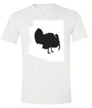 Load image into Gallery viewer, Short Sleeve T-Shirt Arizona White Turkey Vibrant Design High Quality Tight Knit Ring Spun Low Maintenance Cotton Printed With The Newest Available Color Transfer Technology