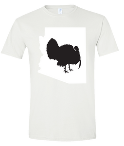 Short Sleeve T-Shirt Arizona White Turkey Vibrant Design High Quality Tight Knit Ring Spun Low Maintenance Cotton Printed With The Newest Available Color Transfer Technology
