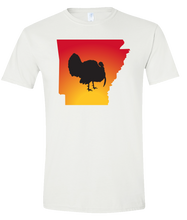 Load image into Gallery viewer, Short Sleeve T-Shirt Arkansas White Turkey Vibrant Design High Quality Tight Knit Ring Spun Low Maintenance Cotton Printed With The Newest Available Color Transfer Technology