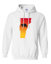 Load image into Gallery viewer, Pullover Hooded Sweatshirt Vermont White Black Bear Vibrant Design High Quality Tight Knit Ring Spun Low Maintenance Cotton Printed With The Newest Available Color Transfer Technology