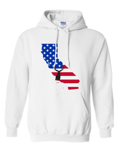 Pullover Hooded Sweatshirt California White Mule Deer Vibrant Design High Quality Tight Knit Ring Spun Low Maintenance Cotton Printed With The Newest Available Color Transfer Technology