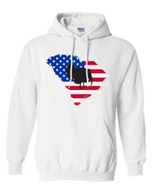 Load image into Gallery viewer, Pullover Hooded Sweatshirt South Carolina White Turkey Vibrant Design High Quality Tight Knit Ring Spun Low Maintenance Cotton Printed With The Newest Available Color Transfer Technology