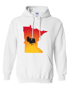 Pullover Hooded Sweatshirt Minnesota White Turkey Vibrant Design High Quality Tight Knit Ring Spun Low Maintenance Cotton Printed With The Newest Available Color Transfer Technology