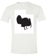 Load image into Gallery viewer, Short Sleeve T-Shirt Utah White Turkey Vibrant Design High Quality Tight Knit Ring Spun Low Maintenance Cotton Printed With The Newest Available Color Transfer Technology