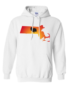 Pullover Hooded Sweatshirt Massachusetts White Turkey Vibrant Design High Quality Tight Knit Ring Spun Low Maintenance Cotton Printed With The Newest Available Color Transfer Technology