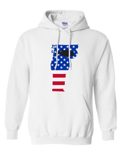 Load image into Gallery viewer, Pullover Hooded Sweatshirt Vermont White Large Mouth Bass Vibrant Design High Quality Tight Knit Ring Spun Low Maintenance Cotton Printed With The Newest Available Color Transfer Technology
