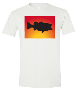 Short Sleeve T-Shirt Colorado White Large Mouth Bass Vibrant Design High Quality Tight Knit Ring Spun Low Maintenance Cotton Printed With The Newest Available Color Transfer Technology